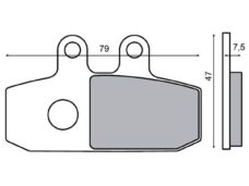 Remblokset RMS (Aprilia Atlantic 500) CE