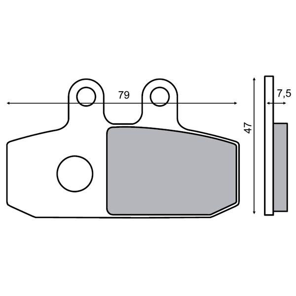 Remblokset RMS (Aprilia Atlantic 500) CE