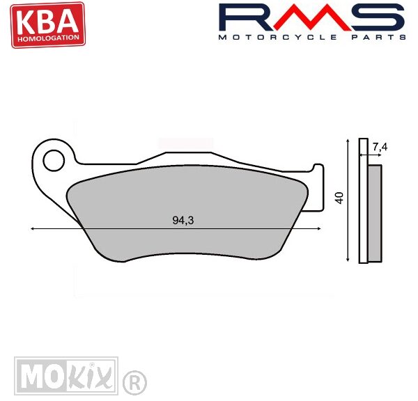 Remblokset RMS (Yamaha X-MAX 125cc) CE