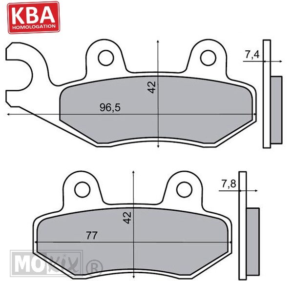 Remblokset RMS (PEU Django/Suzuki ATV 98-00) CE