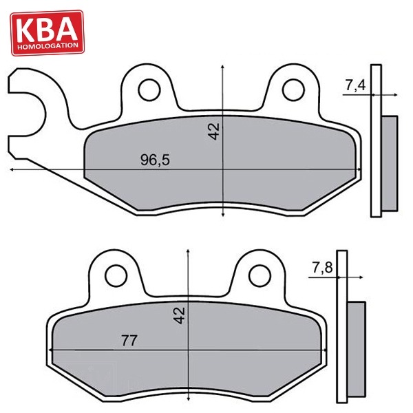 Remblokset RMS (PEU Django/Suzuki ATV 98-00) CE