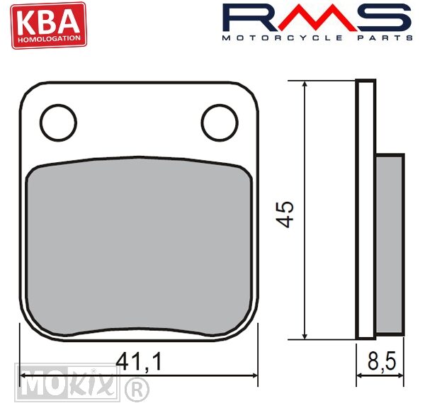 Remblokset RMS (Daelim Tapo/Honda MB) CE