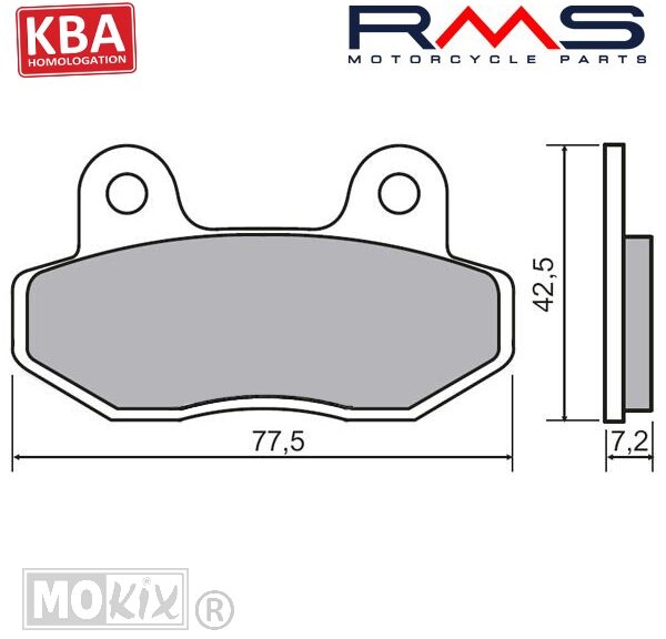 Remblokset RMS (Grand Retro NSR/MBX/KYMCO/SPF3) CE