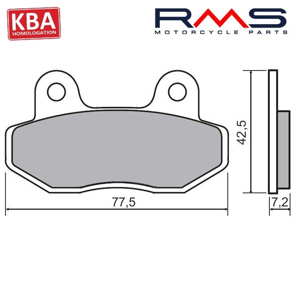 Remblokset RMS (Grand Retro NSR/MBX/KYMCO/SPF3) CE