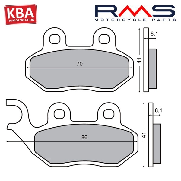 Remblokset RMS (SYM Fiddle/Orbit/Symly/Allo) CE