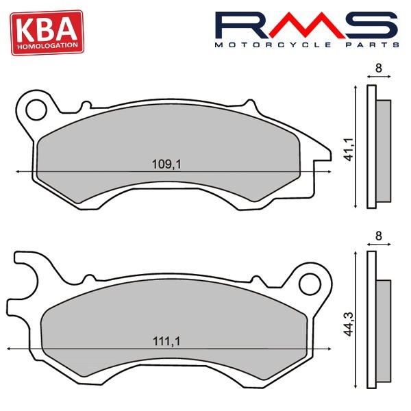 Remblokset RMS (Honda PCX125 NEW Vision 2010) CE