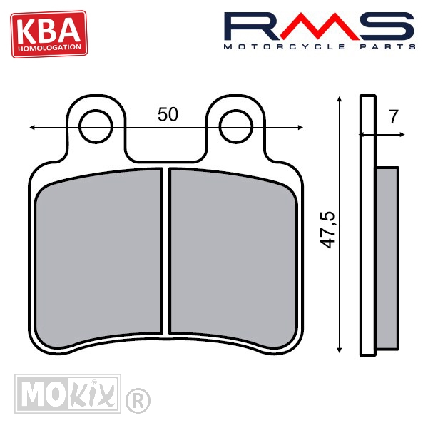 Remblokset RMS (Peugeot Elyseo/Rieju RS2) CE