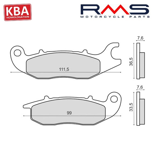Remblokset RMS (Rieju RS2/HONDA CBR125R) CE