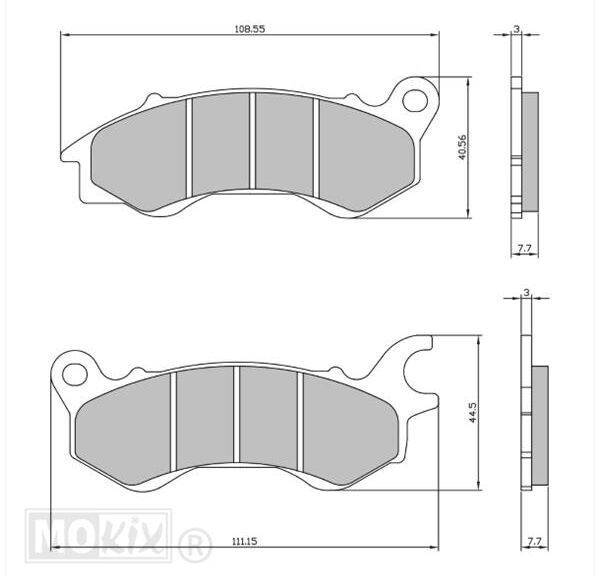 Remblokset RMS (Super Soco Cpx / VS1) CE
