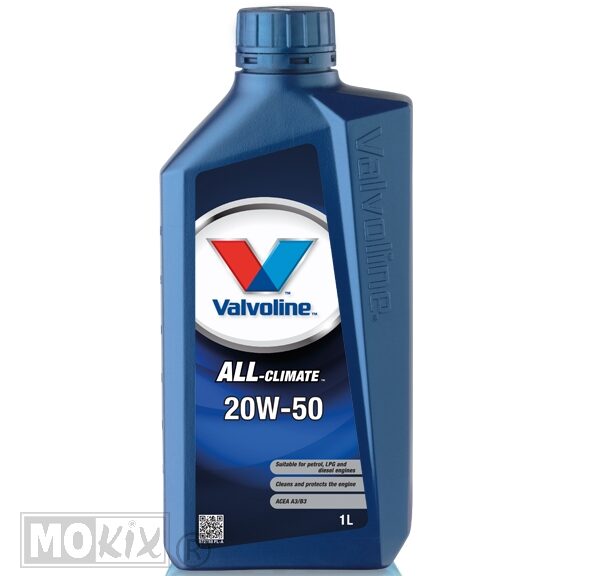 Valvoline 20W50 ALL Climate 4T Olie 1Lt