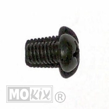 Bout M6x10 GR.Retro Bolkop Zwart
