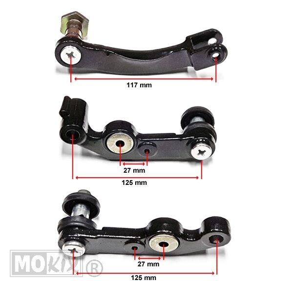 Schommelarm Voorvork SET China Grand Retro 10'' - Supertec