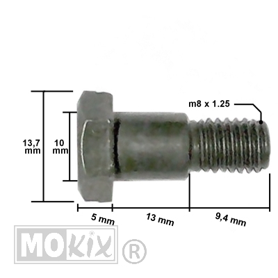 Bout Zijstandaard China JET TEN M8x1.25 (1)