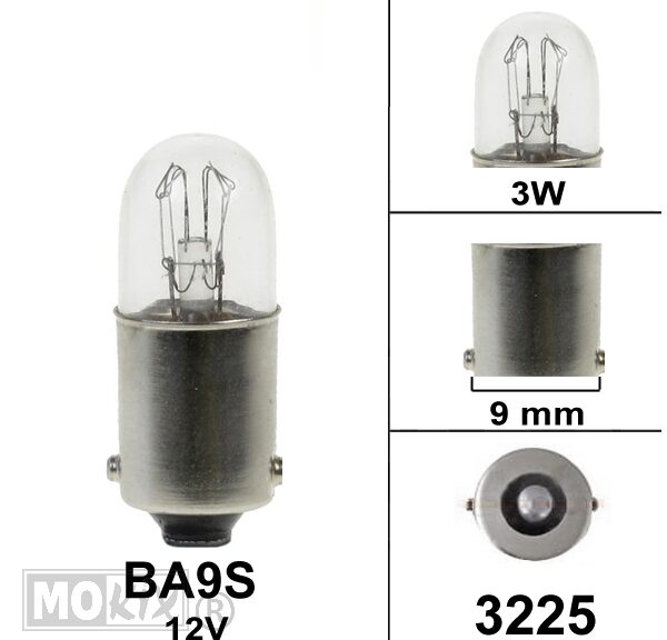 Lamp BA9S 12V   3W (1) - Bollard