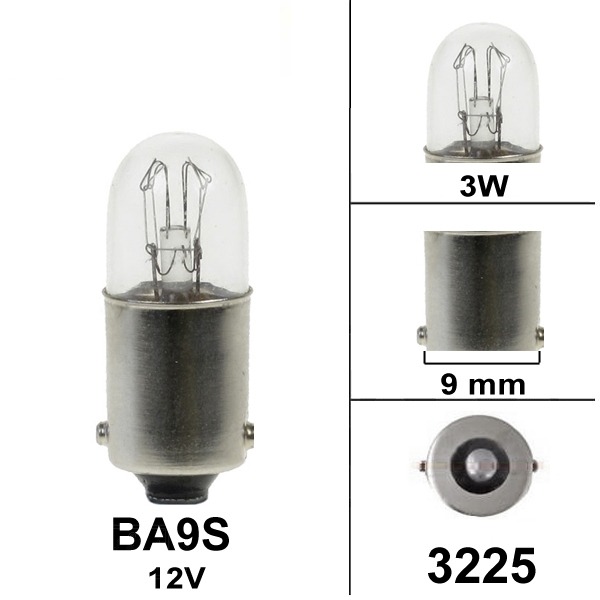 Lamp BA9S 12V 3W (1) - Bollard