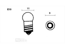 Lamp E10  6V 4.0W (1) - Bosma