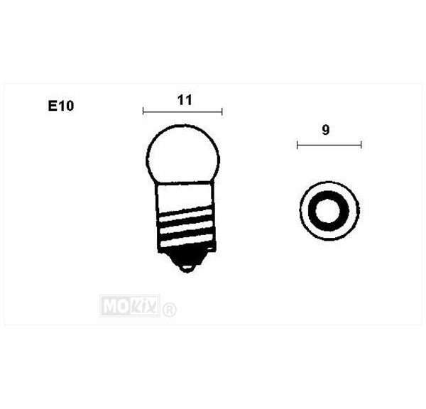 Lamp E10  6V 0.5W (10)