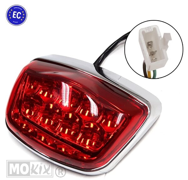 Achterlicht China Classic LX Chroom LED CE