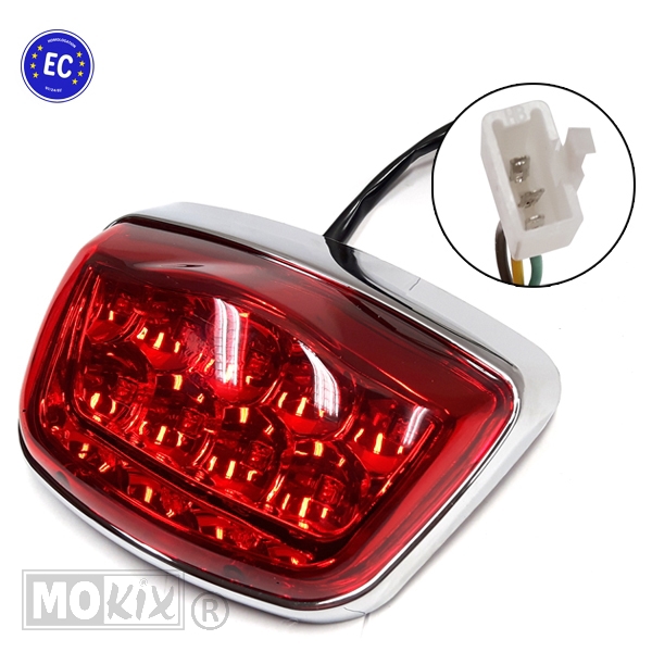 Achterlicht China Classic LX Chroom LED CE