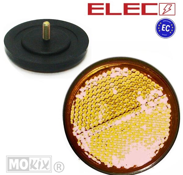 Zijreflector Rond 60mm Oranje Bout M5 CE