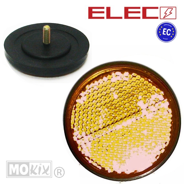 Zijreflector Rond 60mm Oranje Bout M5 CE