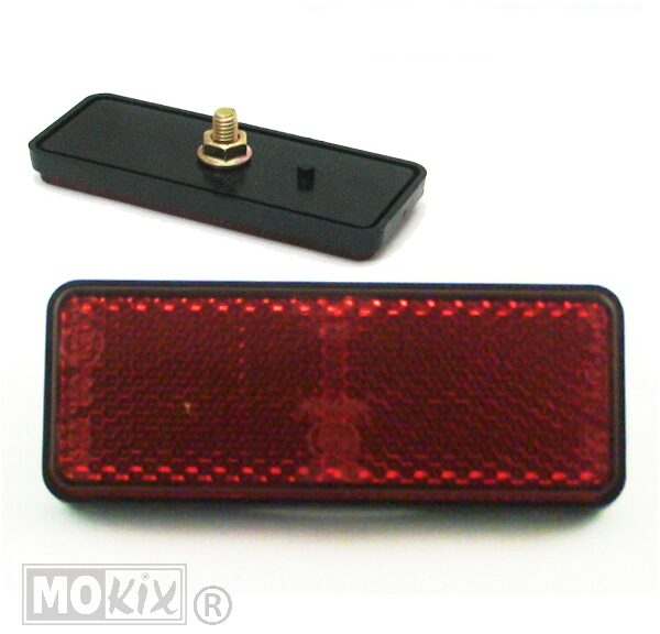 Reflector Rechthoek 90x35 Rood 1 Bout M6 CE