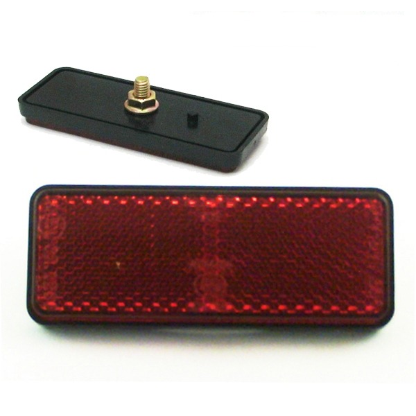 Reflector Rechthoek 90x35 Rood 1 Bout M6 CE