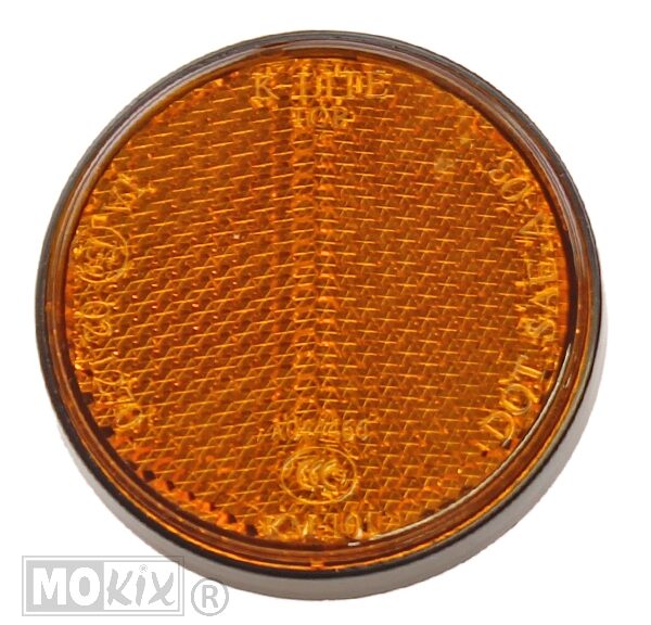 Zijreflector Rond 60mm Oranje Bout M6 CE