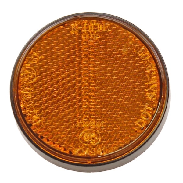 Zijreflector Rond 60mm Oranje Bout M6 CE