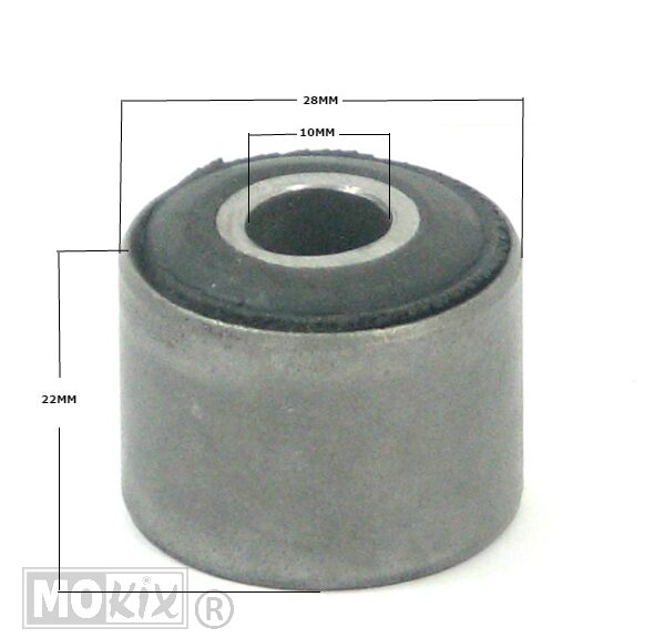 Motorsilentblok China/PEU/SYM 4T GY6 28x10x22mm - Supertec