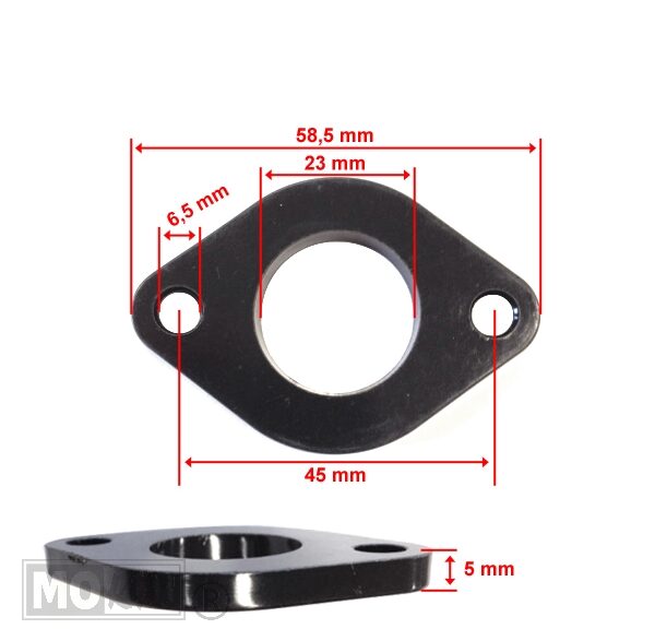 Spruitstuk Isolatieplaat China 4T GY6 125cc