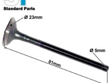 Klep Uitlaat China 4T GY6 125cc 81x23x5mm