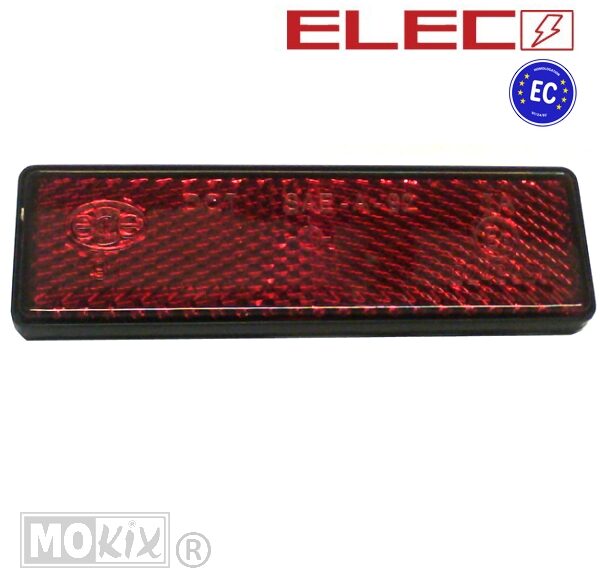 Reflector Rechthoek 94x28 Rood 2 Bouten CE