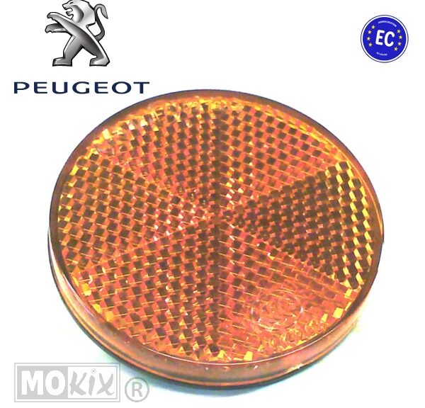 Reflector Rond 55mm Oranje Klik CE (Peugeot)