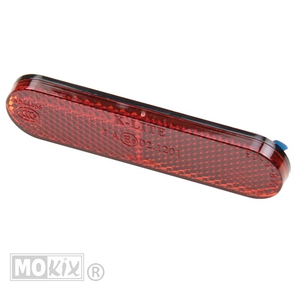 Reflector Rechthoek 96x24 Rood Plak CE
