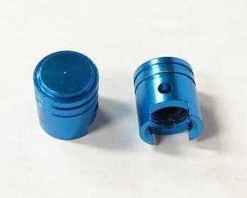 Ventieldop SET Aluminium Zuigermodel Blauw