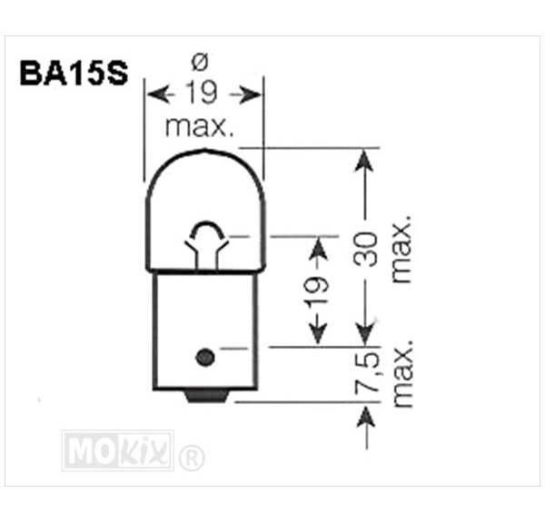 Lamp BA15S 12V 10W Groen (4) - Bollard