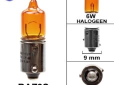 Lamp BAZ9S HY6W 12V 6W Halogeen Oranje Flosser (1)