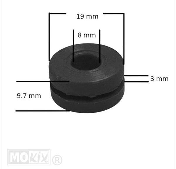 Radiateur-Tril Rubber Derbi Senda-R Zwart (1)