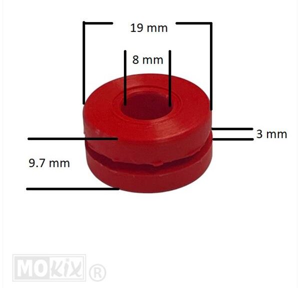 Radiateur-Tril Rubber Derbi Senda-R Rood (1)