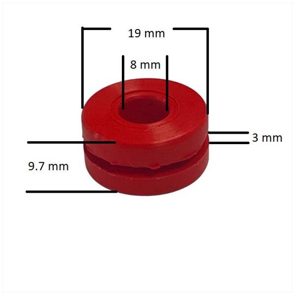Radiateur-Tril Rubber Derbi Senda-R Rood (1)