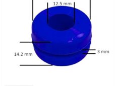 Radiator Vibration Rubber Rieju/Sherco Blue (1)
