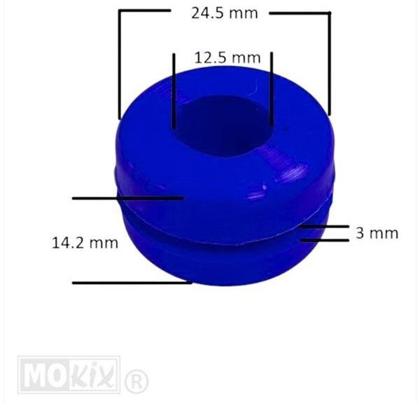 Radiator Vibration Rubber Rieju/Sherco Blue (1)