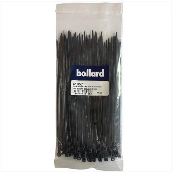 TIE-Rips/Trekbandjes 160mm x2.5 Zwart 100stuks