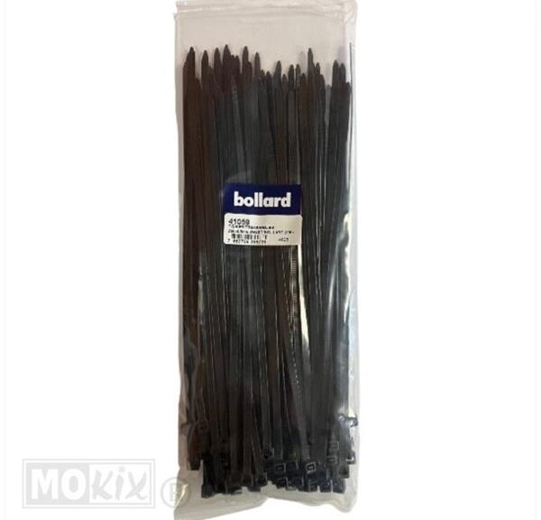 TIE-Rips/Trekbandjes 250x4.8mm Zwart Bollard (100)
