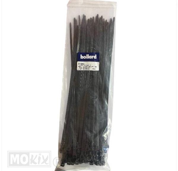 TIE-Rips/Trekbandjes 300x4.8mm Zwart Bollard (100)