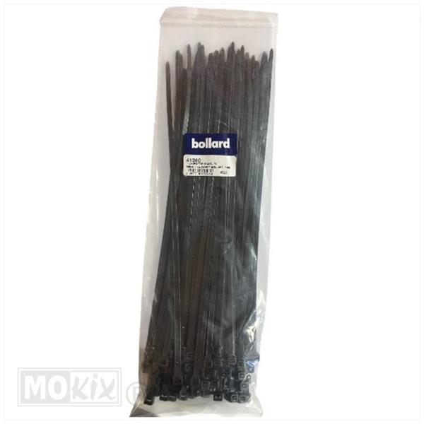 TIE-Rips/Trekbandjes 300x4.8mm Zwart Bollard (100)