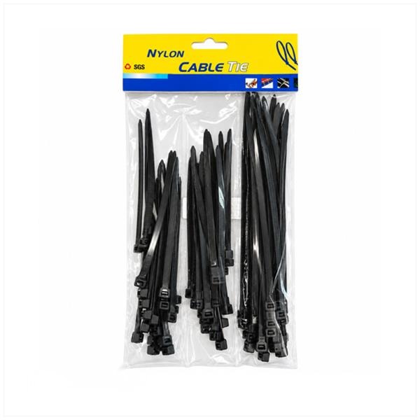 TIE-Rips/Trekbandjes Grote Sortie Zwart 75 Stuks