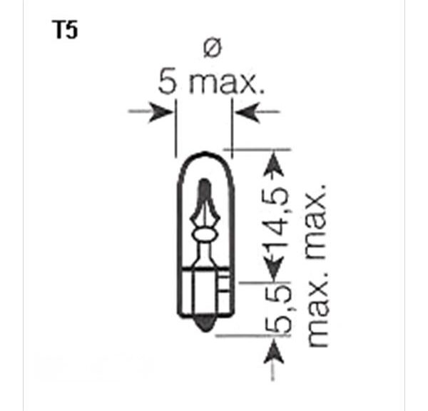 Lamp T05 12V 1.2W Blauw (1) - Bollard