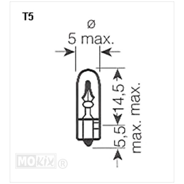 Lamp T05 12V 1.2W Blauw (1) - Bollard